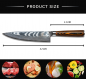 Preview: Wolfblood Zeuß Santoku Damastmesser Küchenmesser LH Lifestyle Kochmesser